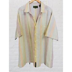 Timberland Big and Tall XXL Short Sleeve Button Up, Linen,‎ Casual Date Night